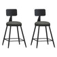 Industrial Coffee Shop Footrest Stool Matte Finish Iron Bar Stool Grey 2 Piece Set Short Stool(22"H) Clearhalo 'Bar Furniture' 'Bar Stools' 'bar_stools' 'furn' 'furn_bar_stools' 'Furniture' 'furniture_bar_stools' 'Kitchen & Dining Furniture' 4862229