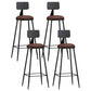 Industrial Coffee Shop Footrest Stool Matte Finish Iron Bar Stool Brown 4 Piece Set Bar Stool(30"H) Clearhalo 'Bar Furniture' 'Bar Stools' 'bar_stools' 'furn' 'furn_bar_stools' 'Furniture' 'furniture_bar_stools' 'Kitchen & Dining Furniture' 4862251