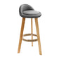 Scandinavian Milk Tea Shop Footrest Stool Matte Finish Upholstered Bar Stools Grey 1 Piece Clearhalo 'Bar Furniture' 'Bar Stools' 'bar_stools' 'furn' 'furn_bar_stools' 'Furniture' 'furniture_bar_stools' 'Kitchen & Dining Furniture' 4862337