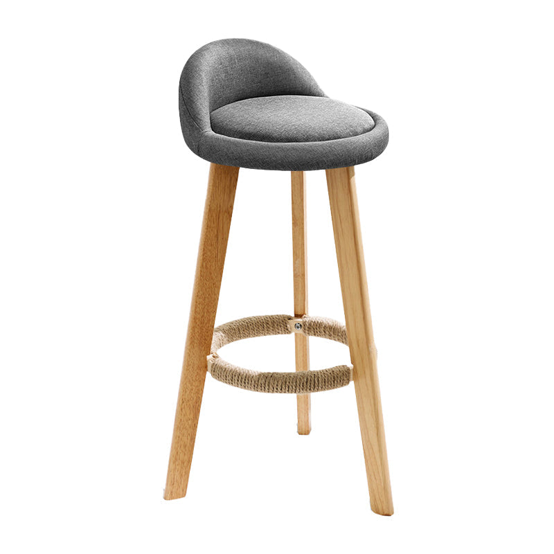 Scandinavian Milk Tea Shop Footrest Stool Matte Finish Upholstered Bar Stools Grey 1 Piece Clearhalo 'Bar Furniture' 'Bar Stools' 'bar_stools' 'furn' 'furn_bar_stools' 'Furniture' 'furniture_bar_stools' 'Kitchen & Dining Furniture' 4862337