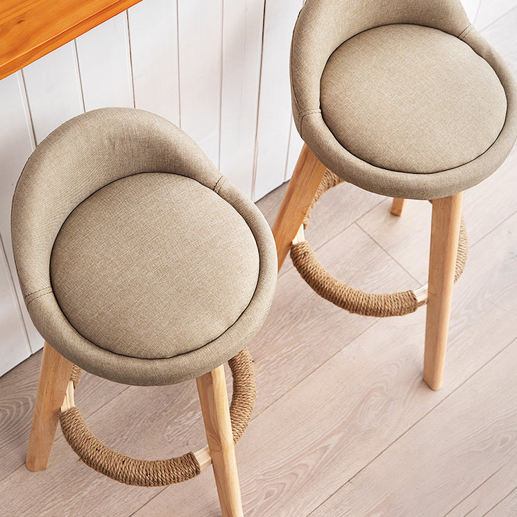 Scandinavian Milk Tea Shop Footrest Stool Matte Finish Upholstered Bar Stools Clearhalo 'Bar Furniture' 'Bar Stools' 'bar_stools' 'furn' 'furn_bar_stools' 'Furniture' 'furniture_bar_stools' 'Kitchen & Dining Furniture' 4862340