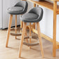 Scandinavian Milk Tea Shop Footrest Stool Matte Finish Upholstered Bar Stools Clearhalo 'Bar Furniture' 'Bar Stools' 'bar_stools' 'furn' 'furn_bar_stools' 'Furniture' 'furniture_bar_stools' 'Kitchen & Dining Furniture' 4862348