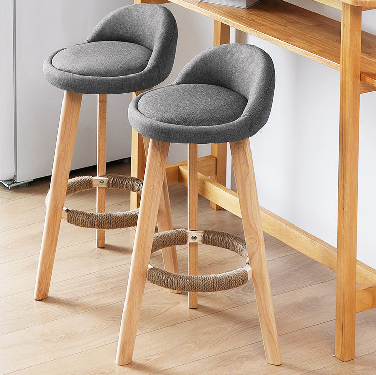Scandinavian Milk Tea Shop Footrest Stool Matte Finish Upholstered Bar Stools Clearhalo 'Bar Furniture' 'Bar Stools' 'bar_stools' 'furn' 'furn_bar_stools' 'Furniture' 'furniture_bar_stools' 'Kitchen & Dining Furniture' 4862348