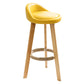 Scandinavian Milk Tea Shop Footrest Stool Matte Finish Upholstered Bar Stools Yellow 1 Piece Clearhalo 'Bar Furniture' 'Bar Stools' 'bar_stools' 'furn' 'furn_bar_stools' 'Furniture' 'furniture_bar_stools' 'Kitchen & Dining Furniture' 4862349