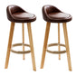 Scandinavian Milk Tea Shop Footrest Stool Matte Finish Upholstered Bar Stools Brown 2 Piece Set Clearhalo 'Bar Furniture' 'Bar Stools' 'bar_stools' 'furn' 'furn_bar_stools' 'Furniture' 'furniture_bar_stools' 'Kitchen & Dining Furniture' 4862353