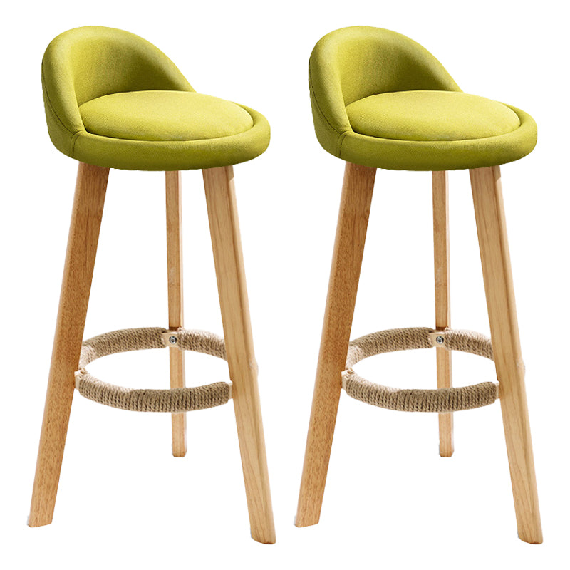 Scandinavian Milk Tea Shop Footrest Stool Matte Finish Upholstered Bar Stools Green 2 Piece Set Clearhalo 'Bar Furniture' 'Bar Stools' 'bar_stools' 'furn' 'furn_bar_stools' 'Furniture' 'furniture_bar_stools' 'Kitchen & Dining Furniture' 4862359