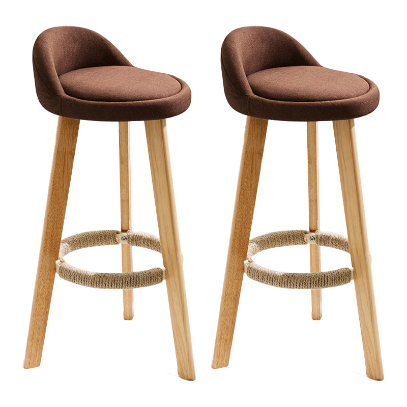 Scandinavian Milk Tea Shop Footrest Stool Matte Finish Upholstered Bar Stools Coffee 2 Piece Set Clearhalo 'Bar Furniture' 'Bar Stools' 'bar_stools' 'furn' 'furn_bar_stools' 'Furniture' 'furniture_bar_stools' 'Kitchen & Dining Furniture' 4862365