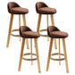 Scandinavian Milk Tea Shop Footrest Stool Matte Finish Upholstered Bar Stools Coffee 4 Piece Set Clearhalo 'Bar Furniture' 'Bar Stools' 'bar_stools' 'furn' 'furn_bar_stools' 'Furniture' 'furniture_bar_stools' 'Kitchen & Dining Furniture' 4862366