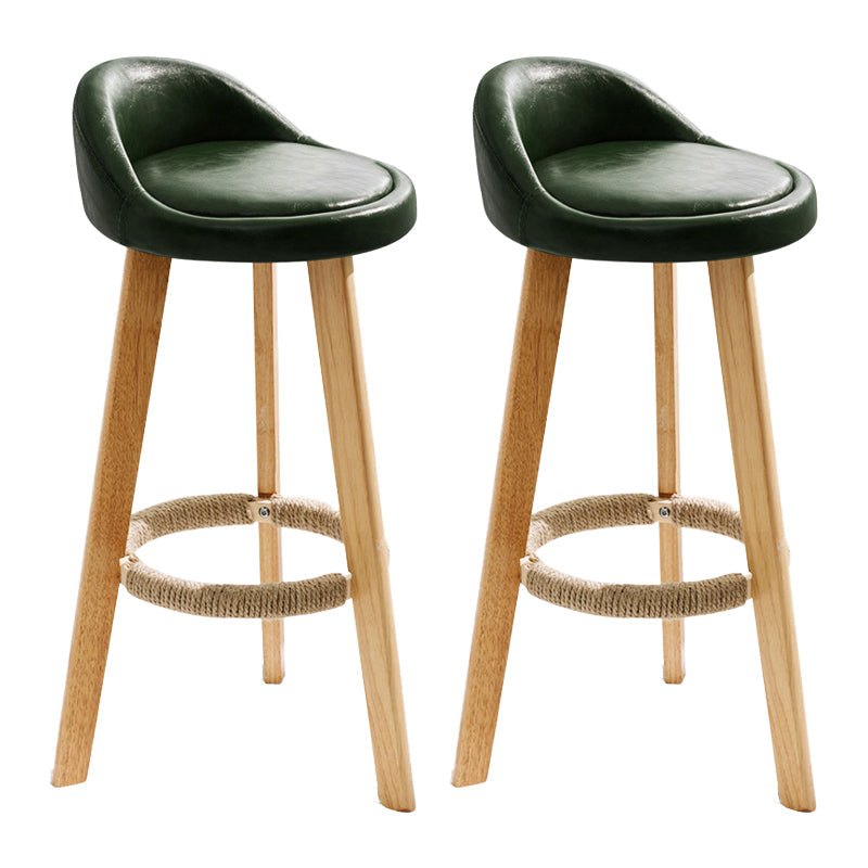 Scandinavian Milk Tea Shop Footrest Stool Matte Finish Upholstered Bar Stools Blackish Green 2 Piece Set Clearhalo 'Bar Furniture' 'Bar Stools' 'bar_stools' 'furn' 'furn_bar_stools' 'Furniture' 'furniture_bar_stools' 'Kitchen & Dining Furniture' 4862368