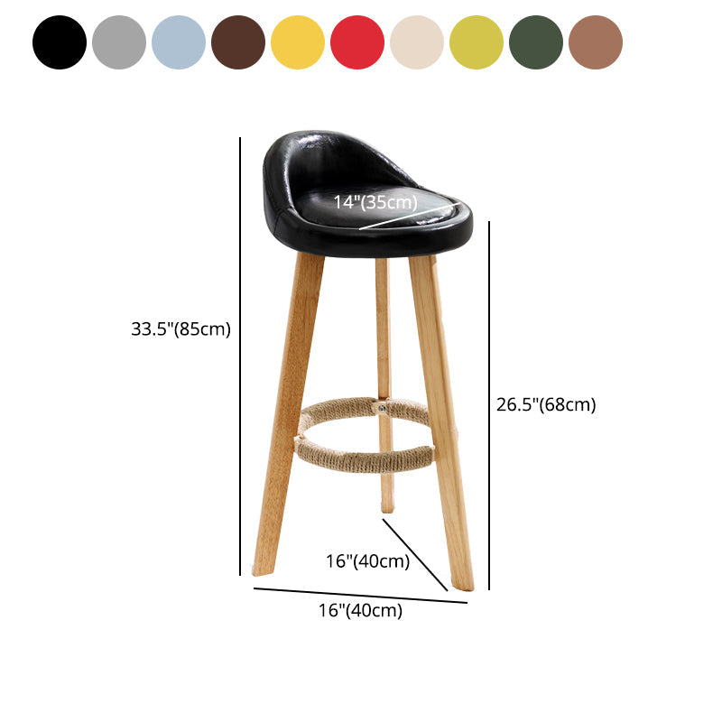 Scandinavian Milk Tea Shop Footrest Stool Matte Finish Upholstered Bar Stools Clearhalo 'Bar Furniture' 'Bar Stools' 'bar_stools' 'furn' 'furn_bar_stools' 'Furniture' 'furniture_bar_stools' 'Kitchen & Dining Furniture' 4862370