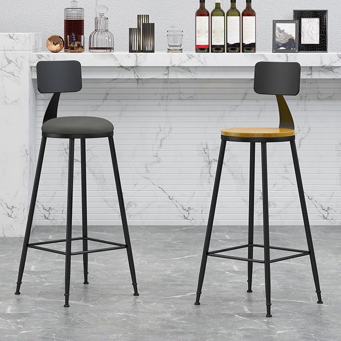 Industrial Footrest Bristol Stool Matte Finish Iron Bar Stool Clearhalo 'Bar Furniture' 'Bar Stools' 'bar_stools' 'furn' 'furn_bar_stools' 'Furniture' 'furniture_bar_stools' 'Kitchen & Dining Furniture' 4862371