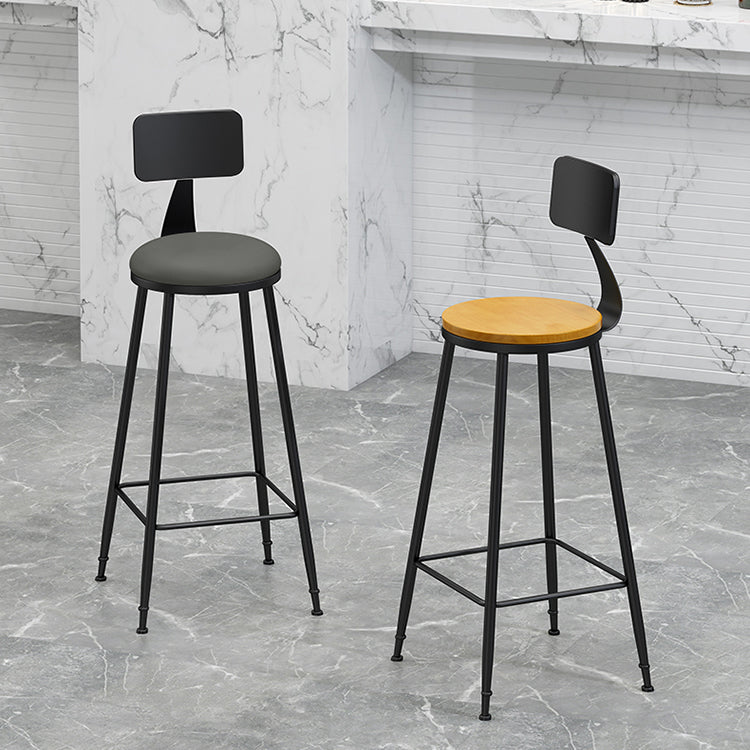 Industrial Footrest Bristol Stool Matte Finish Iron Bar Stool Clearhalo 'Bar Furniture' 'Bar Stools' 'bar_stools' 'furn' 'furn_bar_stools' 'Furniture' 'furniture_bar_stools' 'Kitchen & Dining Furniture' 4862373
