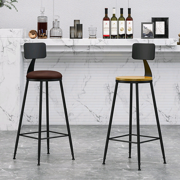 Industrial Footrest Bristol Stool Matte Finish Iron Bar Stool Clearhalo 'Bar Furniture' 'Bar Stools' 'bar_stools' 'furn' 'furn_bar_stools' 'Furniture' 'furniture_bar_stools' 'Kitchen & Dining Furniture' 4862375