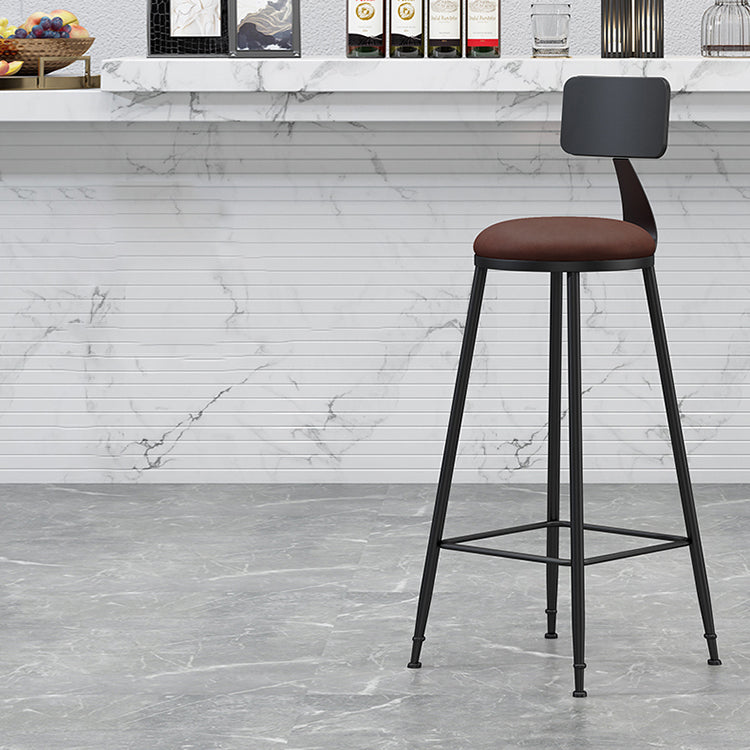 Industrial Footrest Bristol Stool Matte Finish Iron Bar Stool Clearhalo 'Bar Furniture' 'Bar Stools' 'bar_stools' 'furn' 'furn_bar_stools' 'Furniture' 'furniture_bar_stools' 'Kitchen & Dining Furniture' 4862385