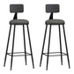Industrial Footrest Bristol Stool Matte Finish Iron Bar Stool Grey 2 Piece Set Bar Stool(30"H) Clearhalo 'Bar Furniture' 'Bar Stools' 'bar_stools' 'furn' 'furn_bar_stools' 'Furniture' 'furniture_bar_stools' 'Kitchen & Dining Furniture' 4862387