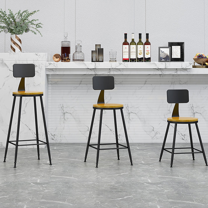 Industrial Footrest Bristol Stool Matte Finish Iron Bar Stool Clearhalo 'Bar Furniture' 'Bar Stools' 'bar_stools' 'furn' 'furn_bar_stools' 'Furniture' 'furniture_bar_stools' 'Kitchen & Dining Furniture' 4862389