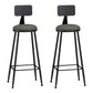 Industrial Footrest Bristol Stool Matte Finish Iron Bar Stool Grey 2 Piece Set Bar Stool(33"H) Clearhalo 'Bar Furniture' 'Bar Stools' 'bar_stools' 'furn' 'furn_bar_stools' 'Furniture' 'furniture_bar_stools' 'Kitchen & Dining Furniture' 4862390