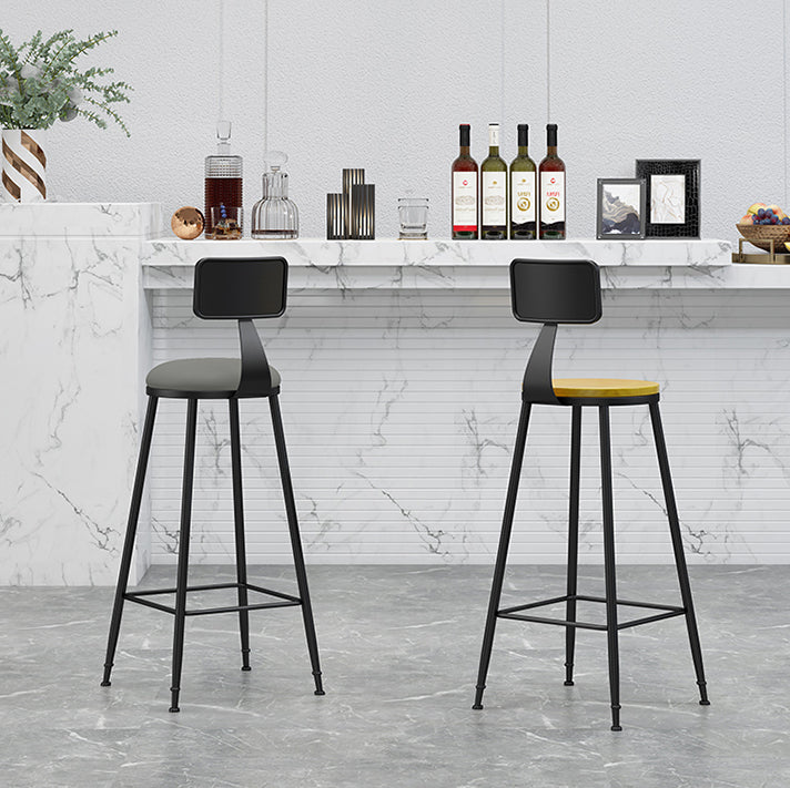 Industrial Footrest Bristol Stool Matte Finish Iron Bar Stool Clearhalo 'Bar Furniture' 'Bar Stools' 'bar_stools' 'furn' 'furn_bar_stools' 'Furniture' 'furniture_bar_stools' 'Kitchen & Dining Furniture' 4862393