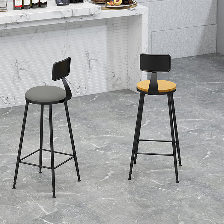 Industrial Footrest Bristol Stool Matte Finish Iron Bar Stool Clearhalo 'Bar Furniture' 'Bar Stools' 'bar_stools' 'furn' 'furn_bar_stools' 'Furniture' 'furniture_bar_stools' 'Kitchen & Dining Furniture' 4862396