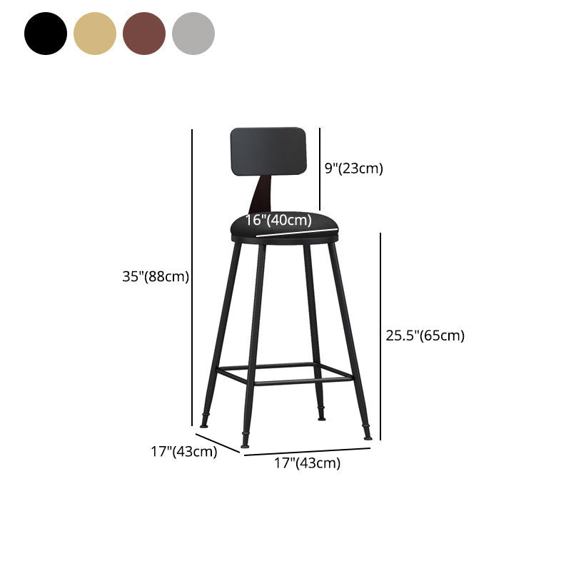 Industrial Footrest Bristol Stool Matte Finish Iron Bar Stool Clearhalo 'Bar Furniture' 'Bar Stools' 'bar_stools' 'furn' 'furn_bar_stools' 'Furniture' 'furniture_bar_stools' 'Kitchen & Dining Furniture' 4862408