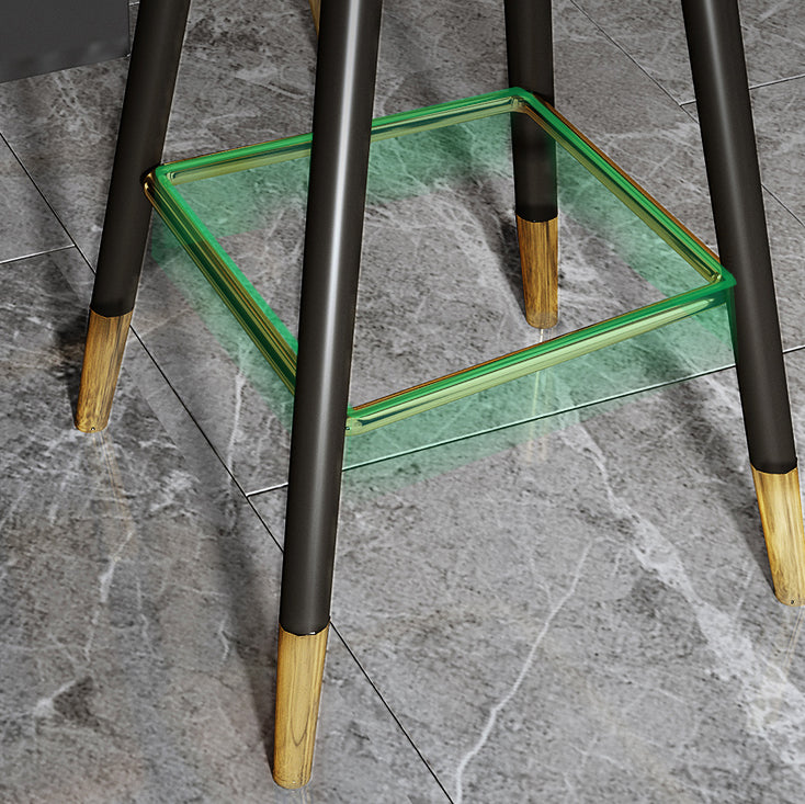 Modern Matte Finish Leather Barstool Footrest Living Room Stool Clearhalo 'Bar Furniture' 'Bar Stools' 'bar_stools' 'furn' 'furn_bar_stools' 'Furniture' 'furniture_bar_stools' 'Kitchen & Dining Furniture' 4862425
