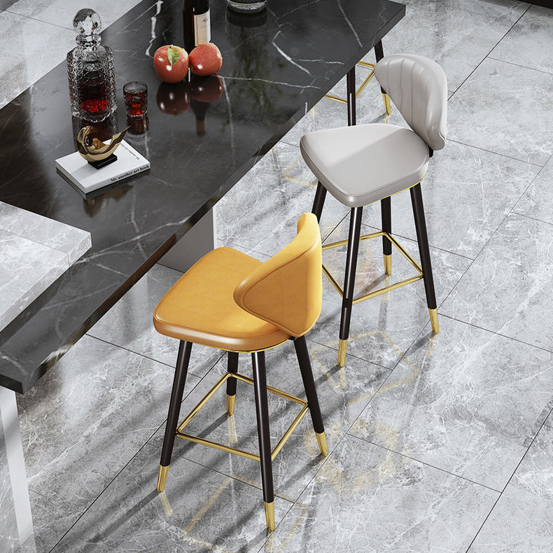 Modern Matte Finish Leather Barstool Footrest Living Room Stool Clearhalo 'Bar Furniture' 'Bar Stools' 'bar_stools' 'furn' 'furn_bar_stools' 'Furniture' 'furniture_bar_stools' 'Kitchen & Dining Furniture' 4862429