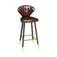 Modern Matte Finish Leather Barstool Footrest Living Room Stool Brown 1 Piece Bar Stool(30"H) Clearhalo 'Bar Furniture' 'Bar Stools' 'bar_stools' 'furn' 'furn_bar_stools' 'Furniture' 'furniture_bar_stools' 'Kitchen & Dining Furniture' 4862444