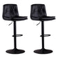 Modern Swivel Adjustable Height Barstool Matte Finish Leather Stool Black Black 2 Piece Set Clearhalo 'Bar Furniture' 'Bar Stools' 'bar_stools' 'furn' 'furn_bar_stools' 'Furniture' 'furniture_bar_stools' 'Kitchen & Dining Furniture' 4862500