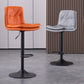 Modern Swivel Adjustable Height Barstool Matte Finish Leather Stool Clearhalo 'Bar Furniture' 'Bar Stools' 'bar_stools' 'furn' 'furn_bar_stools' 'Furniture' 'furniture_bar_stools' 'Kitchen & Dining Furniture' 4862503