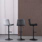Modern Swivel Adjustable Height Barstool Matte Finish Leather Stool Clearhalo 'Bar Furniture' 'Bar Stools' 'bar_stools' 'furn' 'furn_bar_stools' 'Furniture' 'furniture_bar_stools' 'Kitchen & Dining Furniture' 4862517