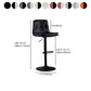 Modern Swivel Adjustable Height Barstool Matte Finish Leather Stool Clearhalo 'Bar Furniture' 'Bar Stools' 'bar_stools' 'furn' 'furn_bar_stools' 'Furniture' 'furniture_bar_stools' 'Kitchen & Dining Furniture' 4862521