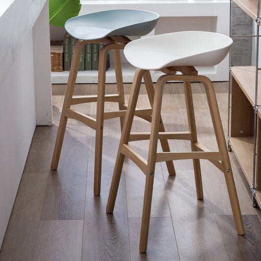 Scandinavian Footrest Milk Tea Shop Stool Matte Finish Plastic Barstool Clearhalo 'Bar Furniture' 'Bar Stools' 'bar_stools' 'furn' 'furn_bar_stools' 'Furniture' 'furniture_bar_stools' 'Kitchen & Dining Furniture' 4862522