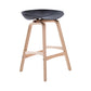 Scandinavian Footrest Milk Tea Shop Stool Matte Finish Plastic Barstool Black 1 Piece Counter Stool(26"H) Clearhalo 'Bar Furniture' 'Bar Stools' 'bar_stools' 'furn' 'furn_bar_stools' 'Furniture' 'furniture_bar_stools' 'Kitchen & Dining Furniture' 4862523