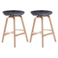 Scandinavian Footrest Milk Tea Shop Stool Matte Finish Plastic Barstool Black 2 Piece Set Counter Stool(26"H) Clearhalo 'Bar Furniture' 'Bar Stools' 'bar_stools' 'furn' 'furn_bar_stools' 'Furniture' 'furniture_bar_stools' 'Kitchen & Dining Furniture' 4862525