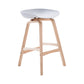 Scandinavian Footrest Milk Tea Shop Stool Matte Finish Plastic Barstool Light Gray 1 Piece Counter Stool(26"H) Clearhalo 'Bar Furniture' 'Bar Stools' 'bar_stools' 'furn' 'furn_bar_stools' 'Furniture' 'furniture_bar_stools' 'Kitchen & Dining Furniture' 4862529