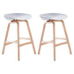 Scandinavian Footrest Milk Tea Shop Stool Matte Finish Plastic Barstool Light Gray 2 Piece Set Counter Stool(26"H) Clearhalo 'Bar Furniture' 'Bar Stools' 'bar_stools' 'furn' 'furn_bar_stools' 'Furniture' 'furniture_bar_stools' 'Kitchen & Dining Furniture' 4862530
