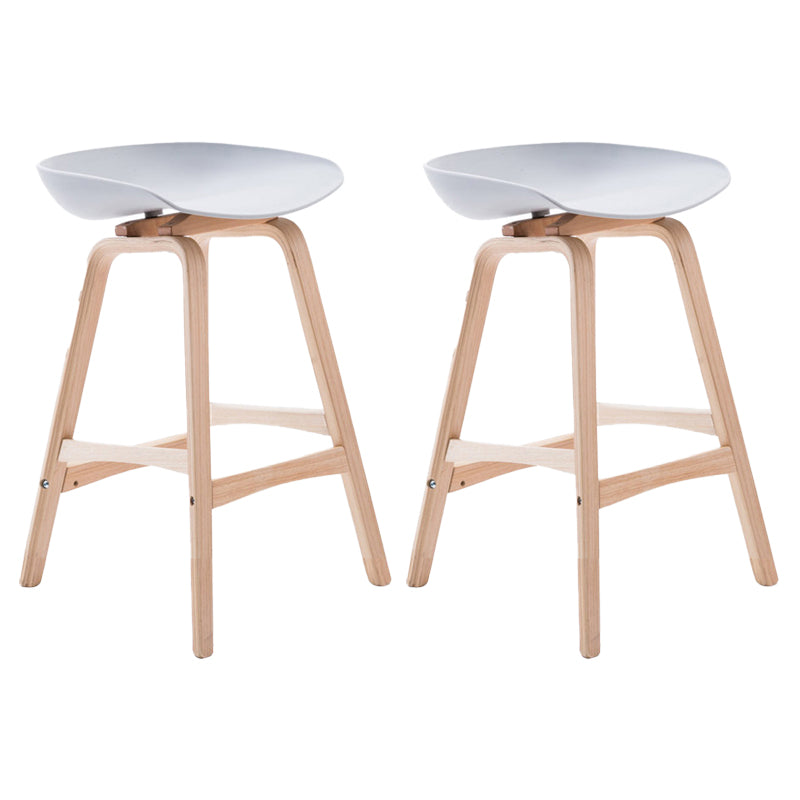 Scandinavian Footrest Milk Tea Shop Stool Matte Finish Plastic Barstool Light Gray 2 Piece Set Counter Stool(26"H) Clearhalo 'Bar Furniture' 'Bar Stools' 'bar_stools' 'furn' 'furn_bar_stools' 'Furniture' 'furniture_bar_stools' 'Kitchen & Dining Furniture' 4862530