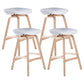 Scandinavian Footrest Milk Tea Shop Stool Matte Finish Plastic Barstool Light Gray 4 Piece Set Counter Stool(26"H) Clearhalo 'Bar Furniture' 'Bar Stools' 'bar_stools' 'furn' 'furn_bar_stools' 'Furniture' 'furniture_bar_stools' 'Kitchen & Dining Furniture' 4862532