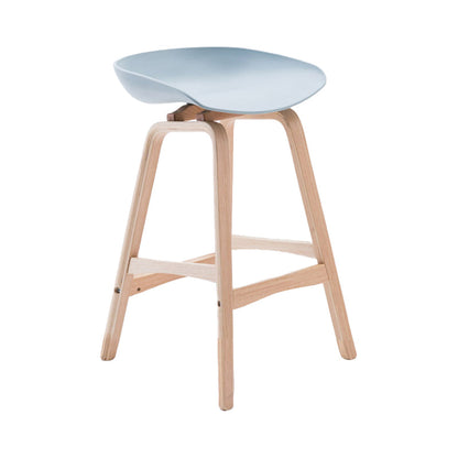 Scandinavian Footrest Milk Tea Shop Stool Matte Finish Plastic Barstool Pewter 1 Piece Counter Stool(26"H) Clearhalo 'Bar Furniture' 'Bar Stools' 'bar_stools' 'furn' 'furn_bar_stools' 'Furniture' 'furniture_bar_stools' 'Kitchen & Dining Furniture' 4862535