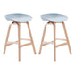Scandinavian Footrest Milk Tea Shop Stool Matte Finish Plastic Barstool Pewter 2 Piece Set Counter Stool(26"H) Clearhalo 'Bar Furniture' 'Bar Stools' 'bar_stools' 'furn' 'furn_bar_stools' 'Furniture' 'furniture_bar_stools' 'Kitchen & Dining Furniture' 4862536