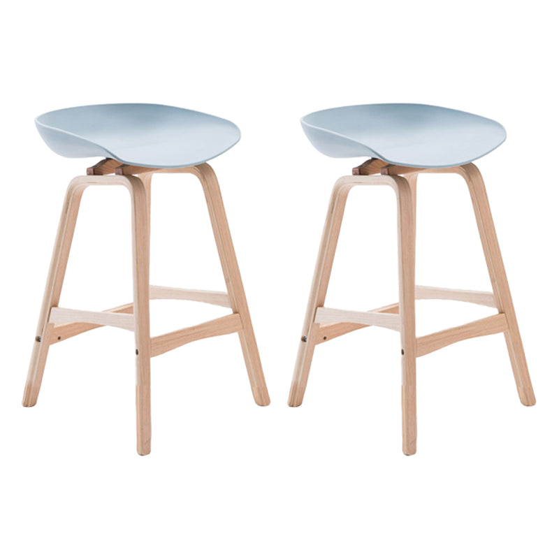 Scandinavian Footrest Milk Tea Shop Stool Matte Finish Plastic Barstool Pewter 2 Piece Set Counter Stool(26"H) Clearhalo 'Bar Furniture' 'Bar Stools' 'bar_stools' 'furn' 'furn_bar_stools' 'Furniture' 'furniture_bar_stools' 'Kitchen & Dining Furniture' 4862536