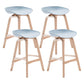 Scandinavian Footrest Milk Tea Shop Stool Matte Finish Plastic Barstool Pewter 4 Piece Set Counter Stool(26"H) Clearhalo 'Bar Furniture' 'Bar Stools' 'bar_stools' 'furn' 'furn_bar_stools' 'Furniture' 'furniture_bar_stools' 'Kitchen & Dining Furniture' 4862537