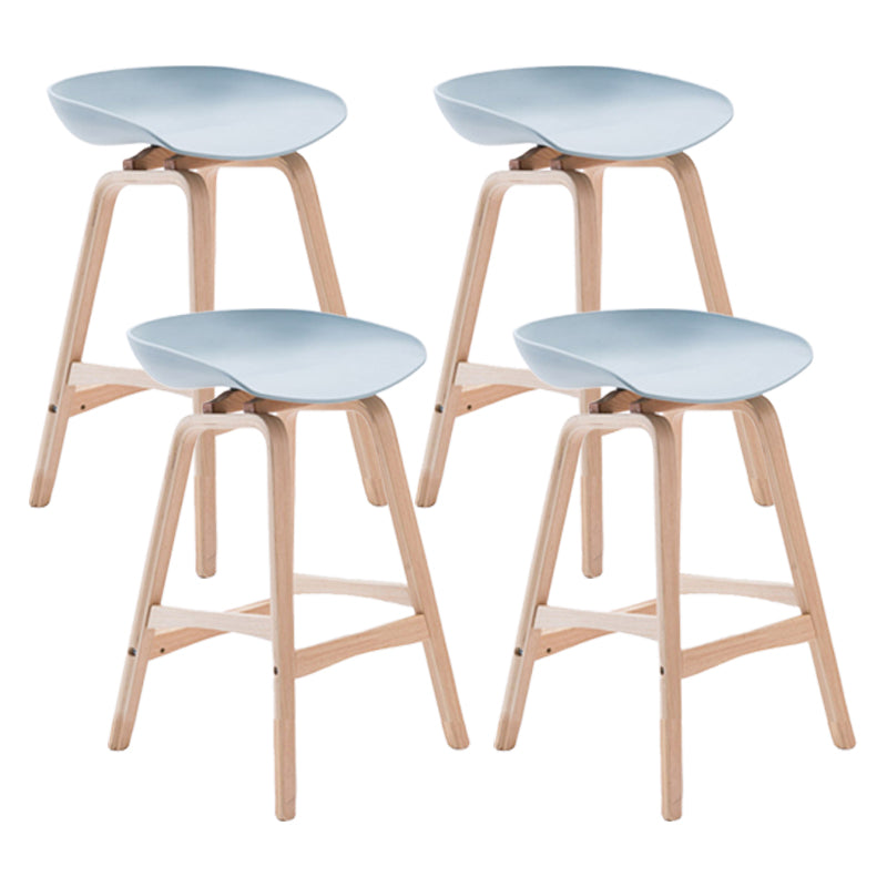 Scandinavian Footrest Milk Tea Shop Stool Matte Finish Plastic Barstool Pewter 4 Piece Set Counter Stool(26"H) Clearhalo 'Bar Furniture' 'Bar Stools' 'bar_stools' 'furn' 'furn_bar_stools' 'Furniture' 'furniture_bar_stools' 'Kitchen & Dining Furniture' 4862537
