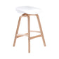 Scandinavian Footrest Milk Tea Shop Stool Matte Finish Plastic Barstool White 1 Piece Counter Stool(26"H) Clearhalo 'Bar Furniture' 'Bar Stools' 'bar_stools' 'furn' 'furn_bar_stools' 'Furniture' 'furniture_bar_stools' 'Kitchen & Dining Furniture' 4862538