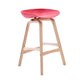 Scandinavian Footrest Milk Tea Shop Stool Matte Finish Plastic Barstool Red 1 Piece Counter Stool(26"H) Clearhalo 'Bar Furniture' 'Bar Stools' 'bar_stools' 'furn' 'furn_bar_stools' 'Furniture' 'furniture_bar_stools' 'Kitchen & Dining Furniture' 4862541