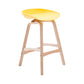 Scandinavian Footrest Milk Tea Shop Stool Matte Finish Plastic Barstool Yellow 1 Piece Counter Stool(26"H) Clearhalo 'Bar Furniture' 'Bar Stools' 'bar_stools' 'furn' 'furn_bar_stools' 'Furniture' 'furniture_bar_stools' 'Kitchen & Dining Furniture' 4862544