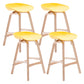 Scandinavian Footrest Milk Tea Shop Stool Matte Finish Plastic Barstool Yellow 4 Piece Set Counter Stool(26"H) Clearhalo 'Bar Furniture' 'Bar Stools' 'bar_stools' 'furn' 'furn_bar_stools' 'Furniture' 'furniture_bar_stools' 'Kitchen & Dining Furniture' 4862546