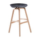 Scandinavian Footrest Milk Tea Shop Stool Matte Finish Plastic Barstool Black 1 Piece Bar Stool(30"H) Clearhalo 'Bar Furniture' 'Bar Stools' 'bar_stools' 'furn' 'furn_bar_stools' 'Furniture' 'furniture_bar_stools' 'Kitchen & Dining Furniture' 4862547