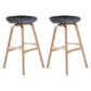 Scandinavian Footrest Milk Tea Shop Stool Matte Finish Plastic Barstool Black 2 Piece Set Bar Stool(30"H) Clearhalo 'Bar Furniture' 'Bar Stools' 'bar_stools' 'furn' 'furn_bar_stools' 'Furniture' 'furniture_bar_stools' 'Kitchen & Dining Furniture' 4862548