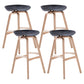 Scandinavian Footrest Milk Tea Shop Stool Matte Finish Plastic Barstool Black 4 Piece Set Bar Stool(30"H) Clearhalo 'Bar Furniture' 'Bar Stools' 'bar_stools' 'furn' 'furn_bar_stools' 'Furniture' 'furniture_bar_stools' 'Kitchen & Dining Furniture' 4862549
